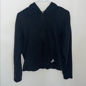 Adidas Kids Black Hoodie Jacket